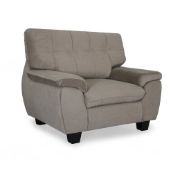 Albie 1 Seater in Pale Brown Col Fabric