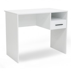 White Office Desk With 1 Drawer