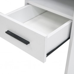 White Office Desk With 1 Drawer