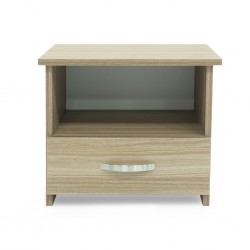 Vanitio Night Table 1 Drawer MDF Brownwood lite