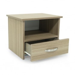 Vanitio Night Table 1 Drawer MDF Brownwood lite