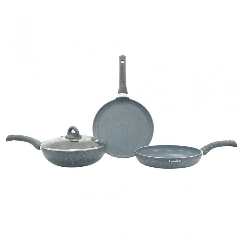 Wonderchef WON054 Granite Set With Free 26cm Tawa 2YW - 60018000