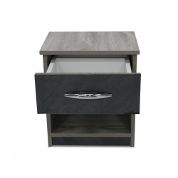 Kinzey Night Table Grey Mistral & Stone