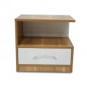 Elnora Night Table Montana Oak and Lime White