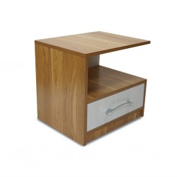 Elnora Night Table Montana Oak and Lime White