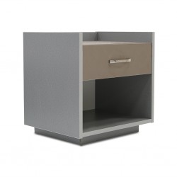 Malone Night Table MDF Grey & Cappucino