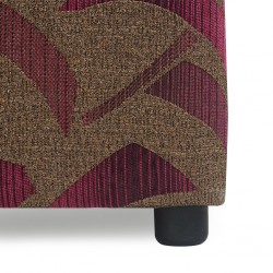 Picasso Ottoman in Pattern Purple Fabric