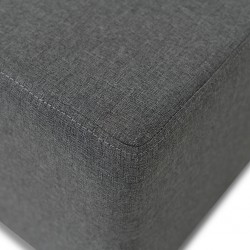 Picasso Ottoman in Plain Grey Fabric