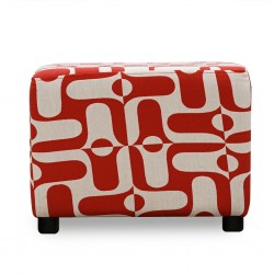 Picasso Ottoman Pattern Red Fabric