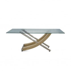 Sofia Coffee Table Metal/MDF & Glass Top