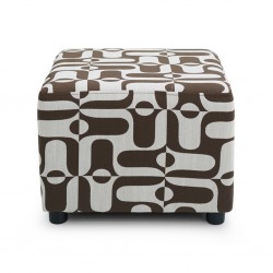 Picasso Ottoman Pattern Brown Fabric