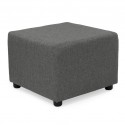 Picasso Ottoman in Plain Grey Fabric