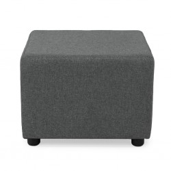 Picasso Ottoman in Plain Grey Fabric