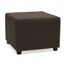 Picasso Ottoman in Plain Brown Fabric