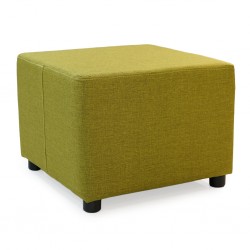 Picasso Ottoman in Plain Mustard Fabric