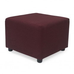 Picasso Ottoman in Plain Purple Fabric