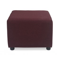 Picasso Ottoman in Plain Purple Fabric