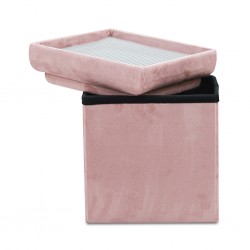 Foldable storage Pouff rose