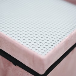 Foldable storage Pouff rose