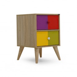 Savannah Nightstand Sonoma & Mixed Colors