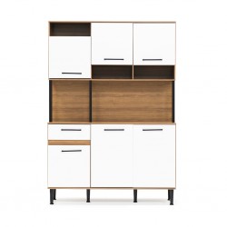 Coquina Kitchen Cabinet Dakar/White 6 Drs & 1 Drawer