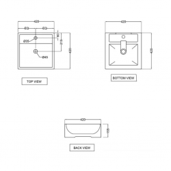 Continental Table Top Basin White CNS-WHT-905