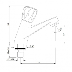 Continental Basin Tap With Long Neck CON-CHR-021KN