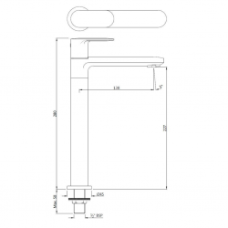 Opal Prime Pillar Cock Extension Body Tap OPP-CHR-15021PM