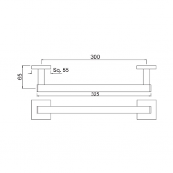 Kubix Grab Bar 300mm long AKP-CHR-35701PS