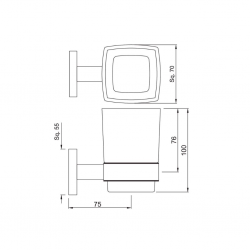 Kubix Tumbler Holder AKP-CHR-35741P