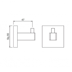 Kubix Robe Hook AKP-CHR-35791P