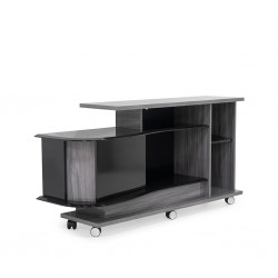 Zoom Low TV Cabinet Grey/Black PB