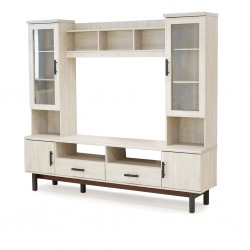 Romeo High TV Cabinet PB White Wash