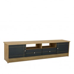 Fiona Low TV Cabinet 2 Drs & 2 Drws S.Oak/ D.Grey