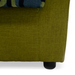 Amy Sofa Bed Mustard/Blue Polyester Fabric