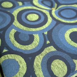 Amy Sofa Bed Mustard/Blue Polyester Fabric