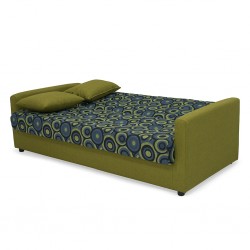 Amy Sofa Bed Mustard/Blue Polyester Fabric