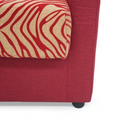 Amy Sofa Bed Red Col Polyester Fabric