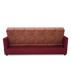 Amy Sofa Bed Red Col Polyester Fabric