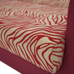 Amy Sofa Bed Red Col Polyester Fabric