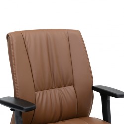 Stellar Cardinal Medium Back Office Chair Brown PU