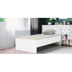 White Single Bed Frame 90x190 cm