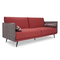 Tiana Sofa Bed Red Fabric