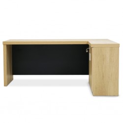 Stellar Ixia Executive Table Wood & Grey