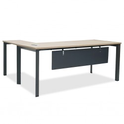 Stellar Diascia Office Desk Wood & Dark Grey