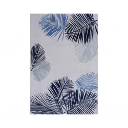 Rug 160x230 cm 100% Polyester Black & Blue