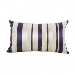 Cushion 30x50cm Purple & Beige