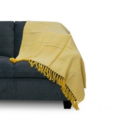 Throw 130x0.5x160 cm Yellow