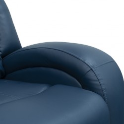 Veneto Single Recliner Blue Leather Gel