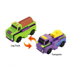 Transracers 2-in-1 Construction Vehicle Log Truck Transporter - YW463875-03